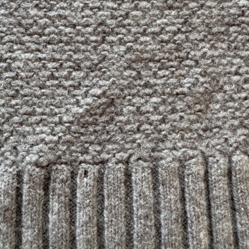 Everlane Honeycomb Funnel Neck Wool Cashmere Sweater Light Heathered Taupe S - Picture 7 of 7